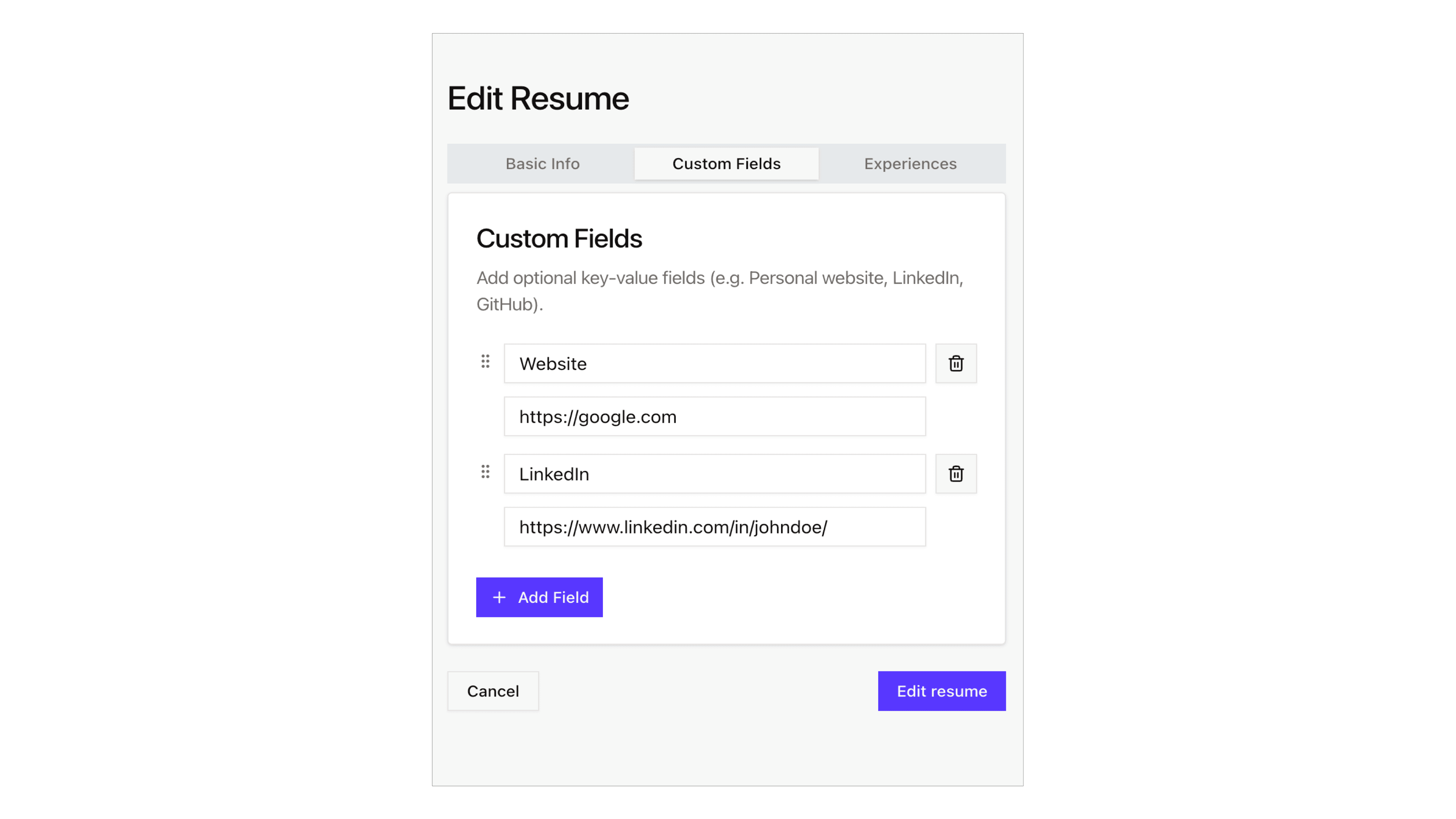 Theme customisation — hero view