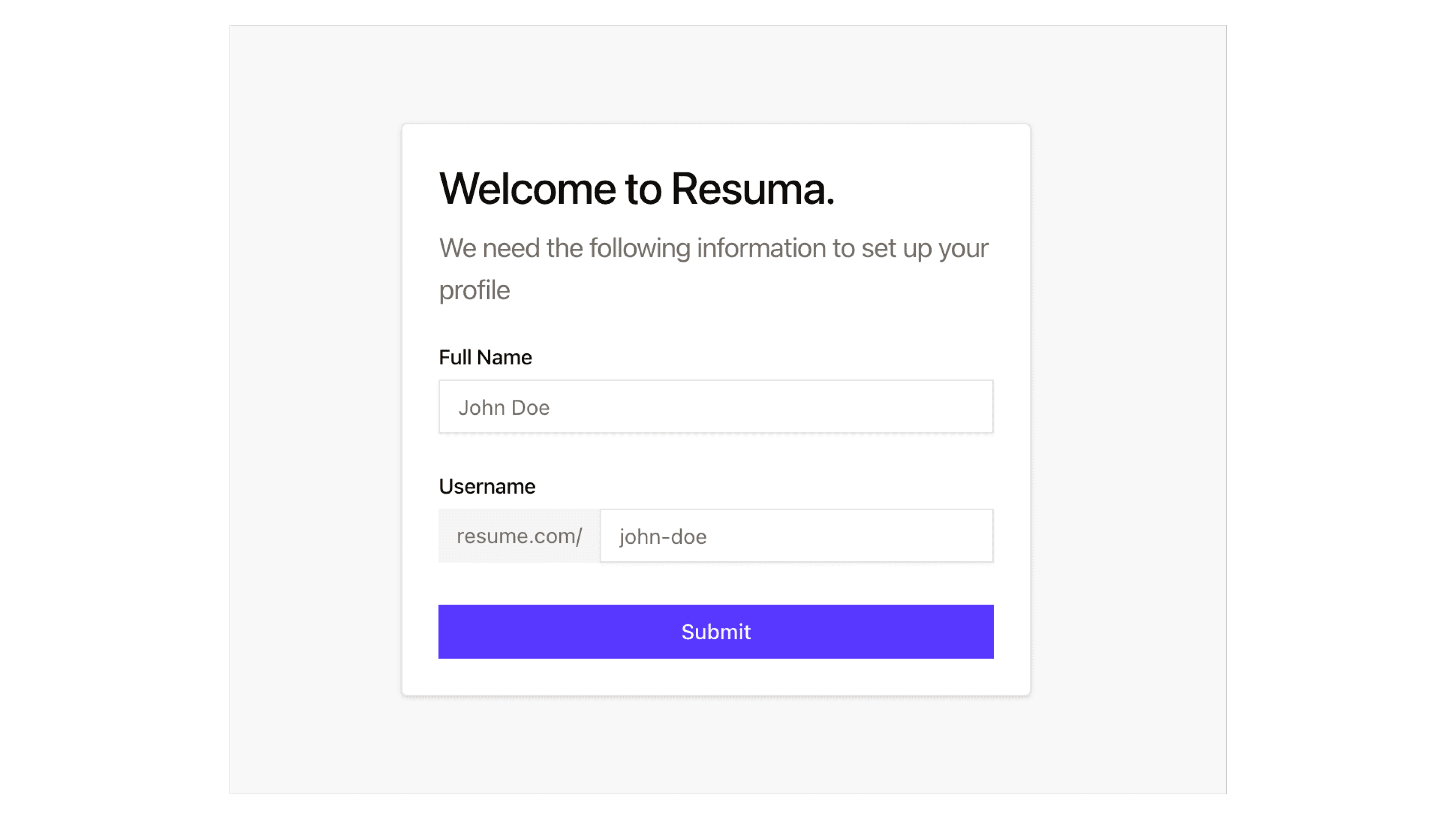 Account set up
